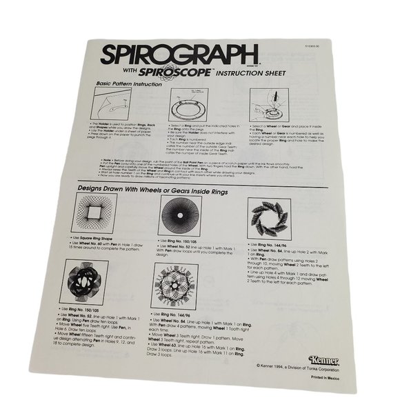 Vintage 1994 Spirograph with Spiroscope by Kenner, Design Toy, IOB - Picture 6 of 6